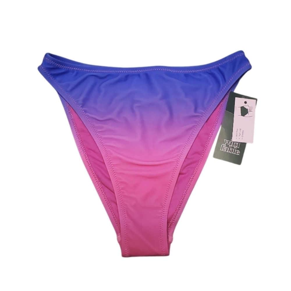 NWT Wild Fable Women's Ombre Mid Rise Cheeky Swim Bikini Bottom XXS 00